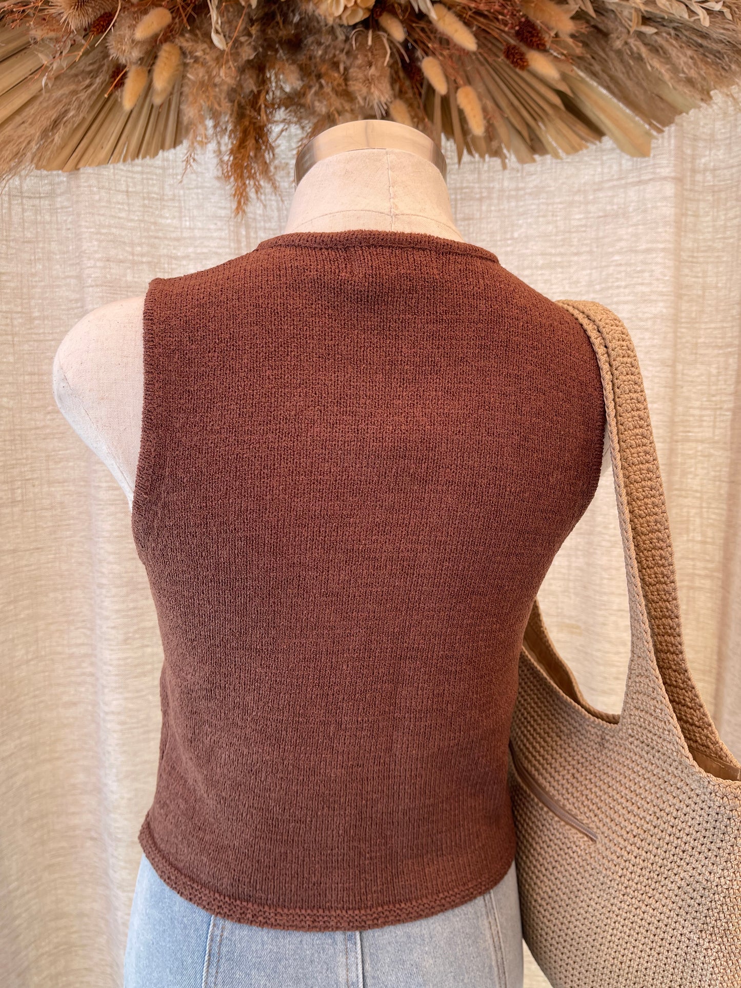 Tied Up In Knots Knit Vest- LAST S!!