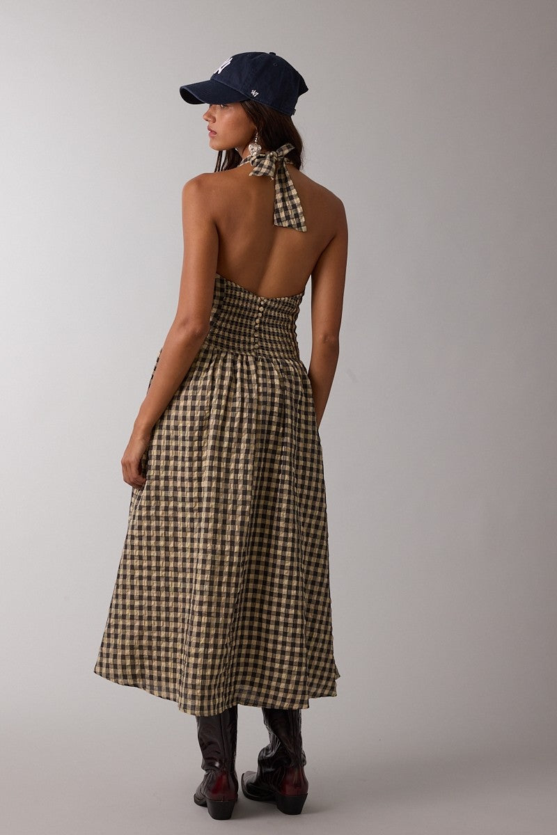 Don't Look Back Gingham Dress