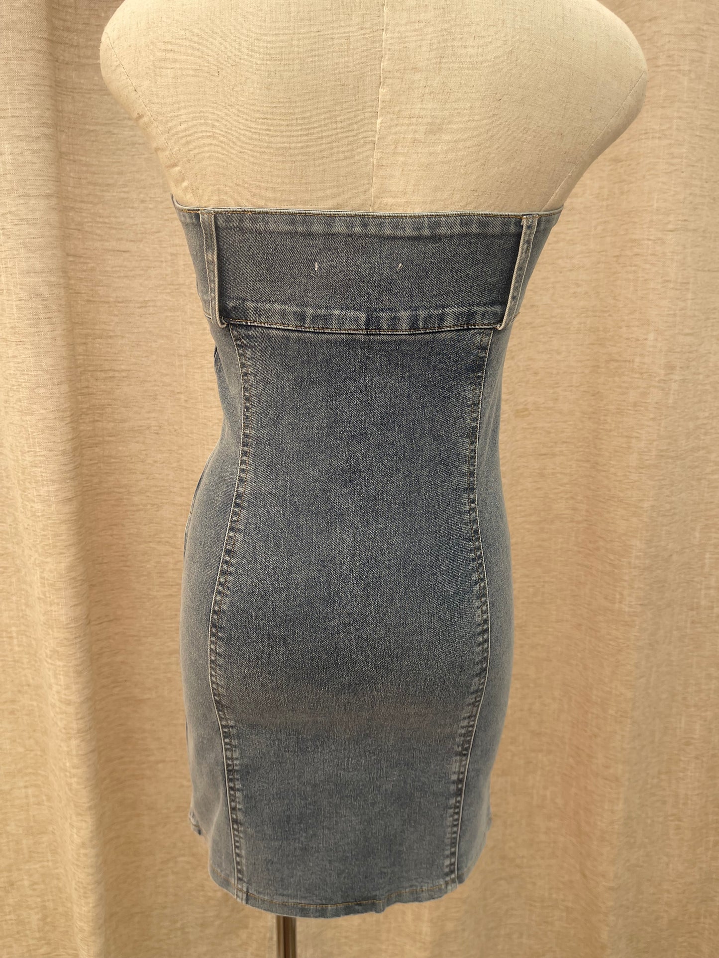 Pull Me Close Denim Mini Dress - LAST S!!