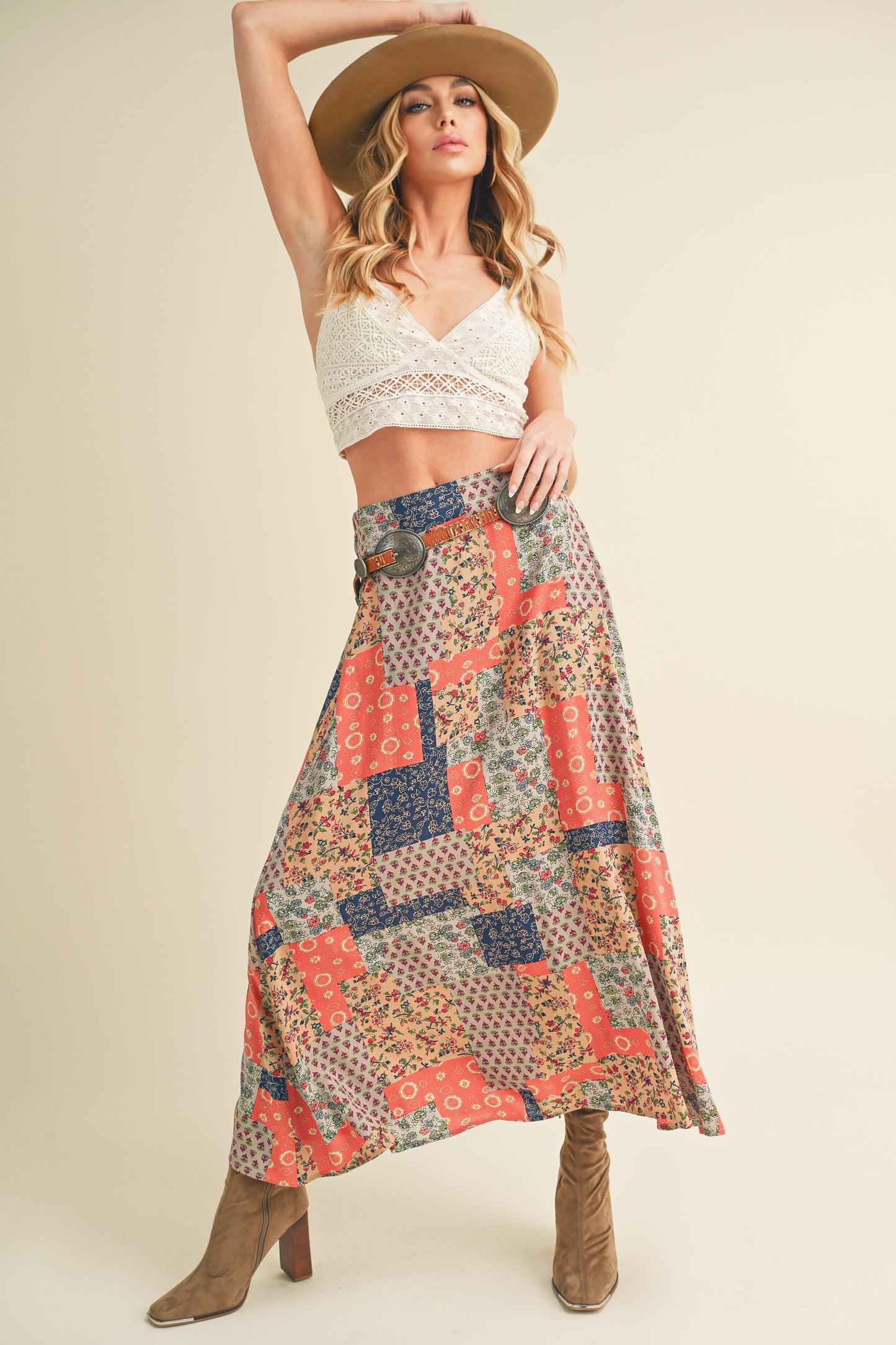Let Me Go Paisley Skirt