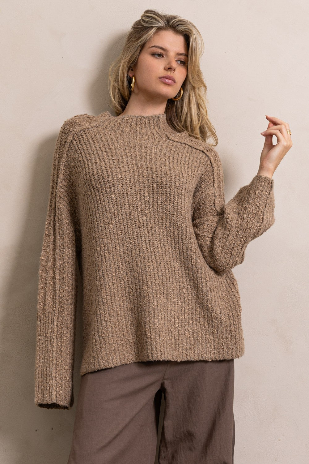 Warm Feeling Sweater- Brown