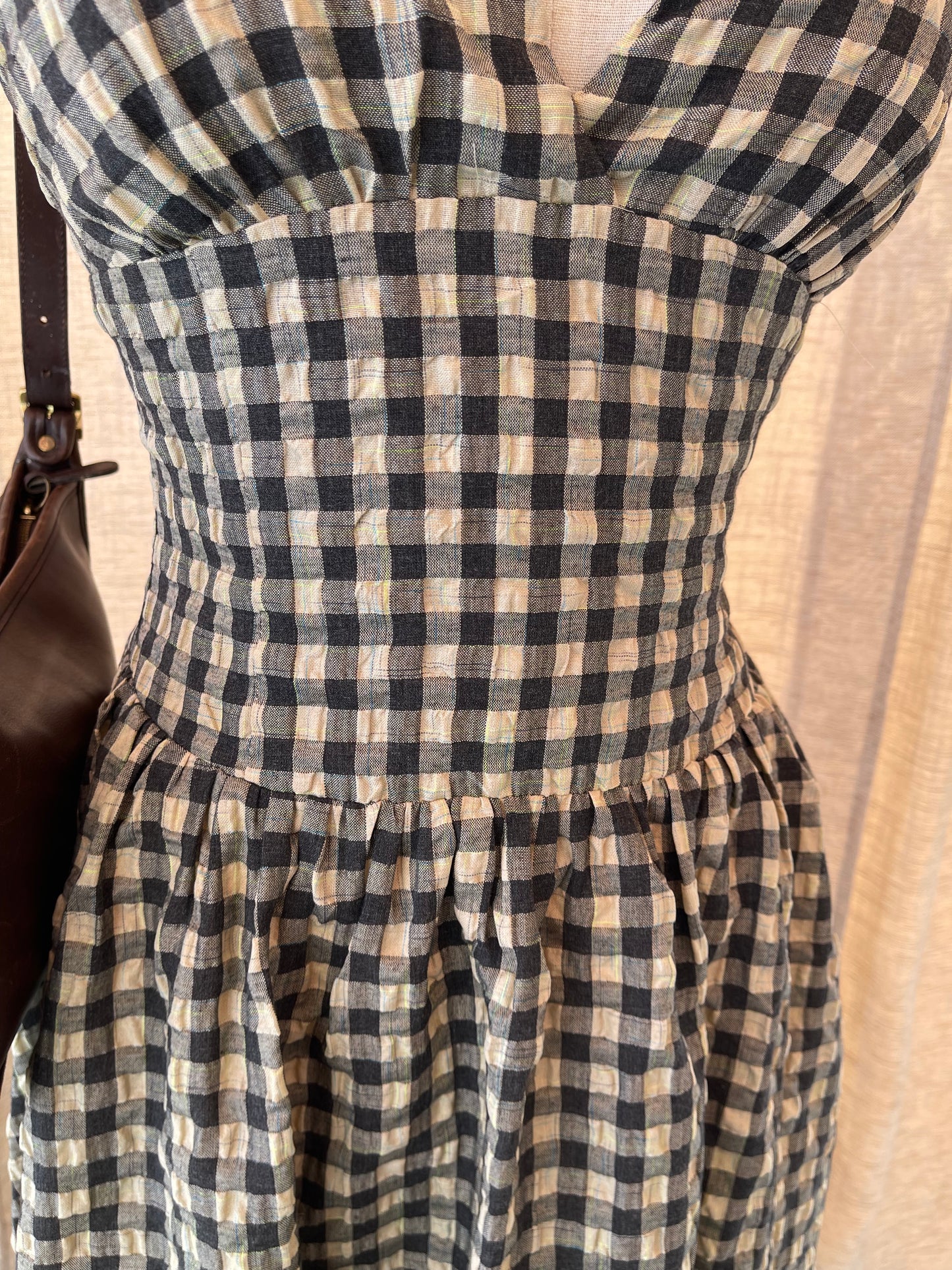 Don't Look Back Gingham Dress