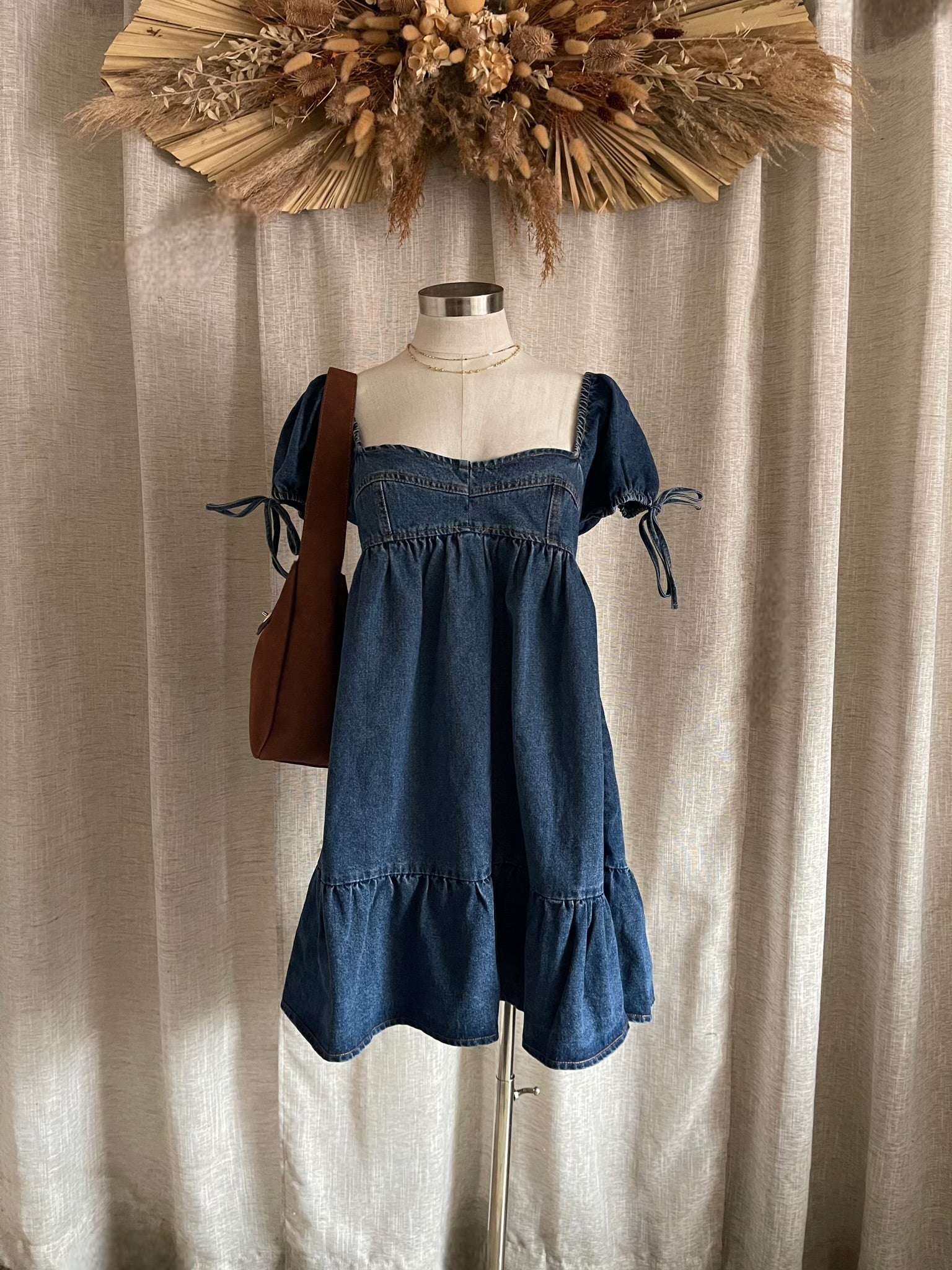Sunday Picnic Denim Dress- LAST S!
