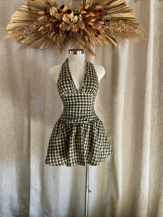 Off The Grid Gingham Dress