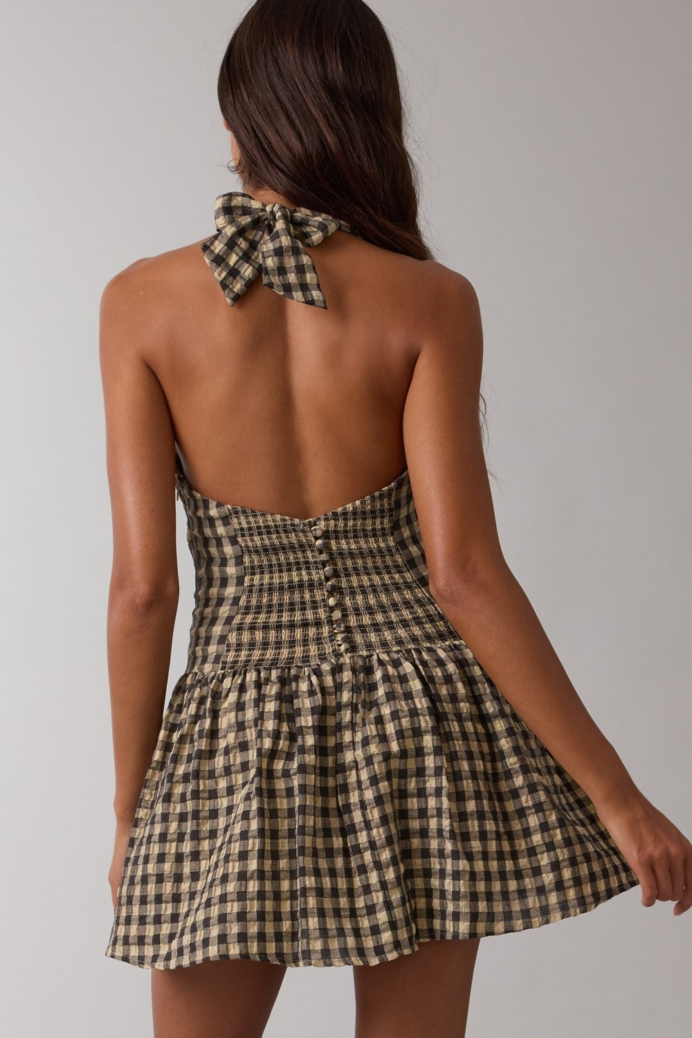 Off The Grid Gingham Dress