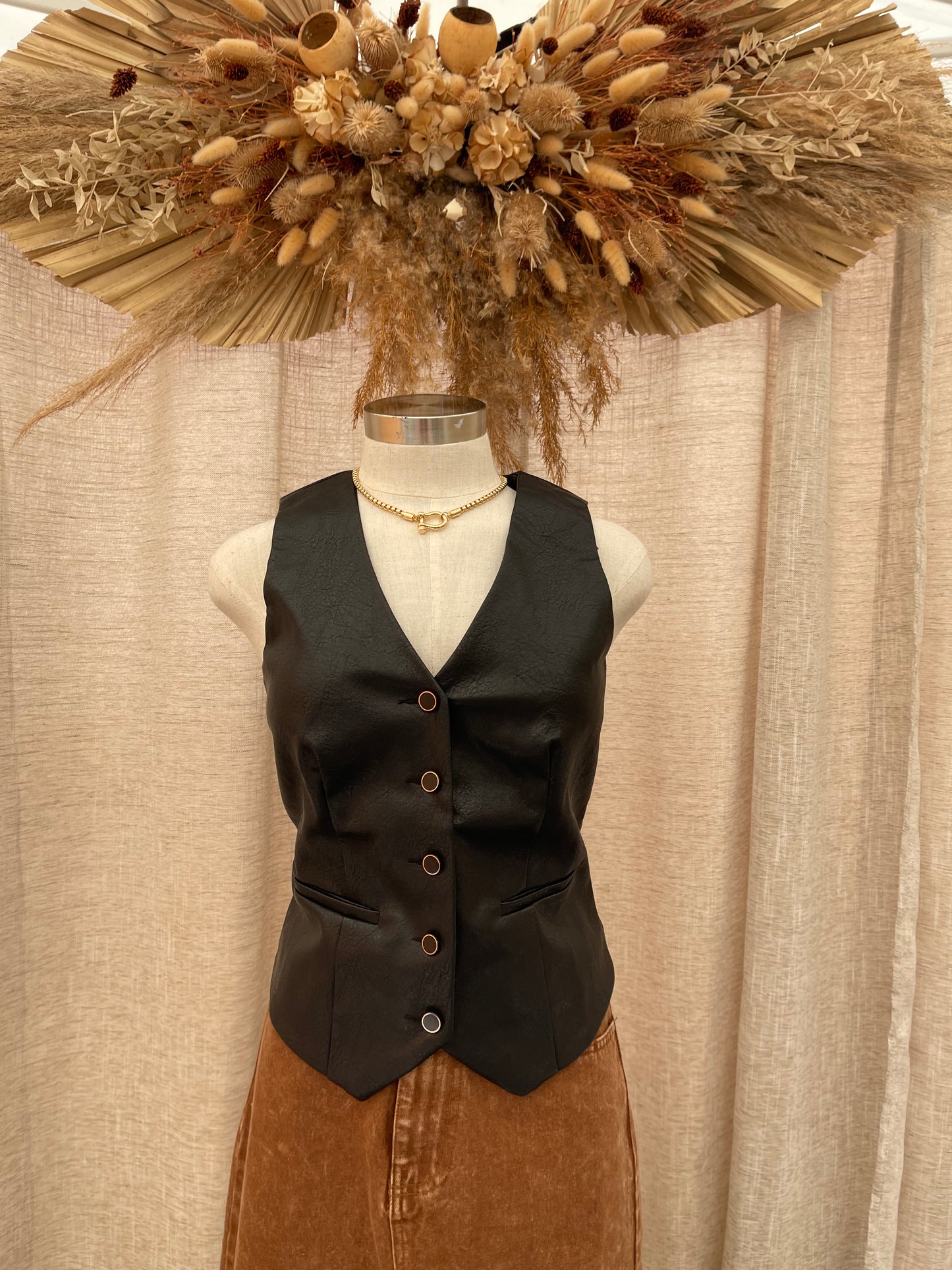 Bold Move Leather Vest