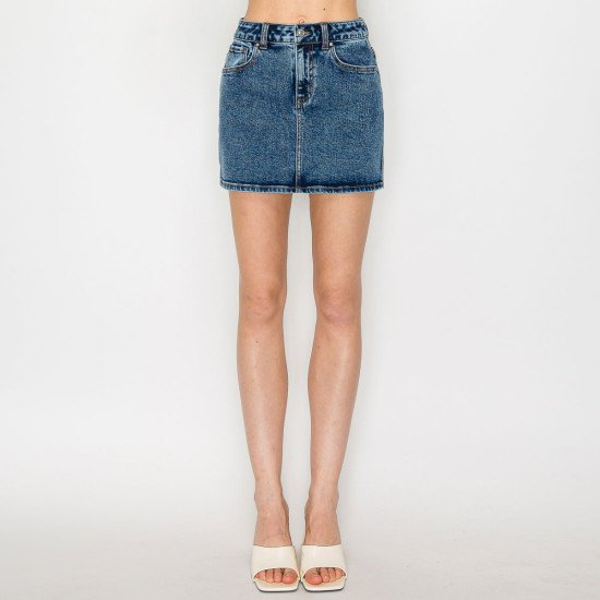 Denim Haze Mini Skirt