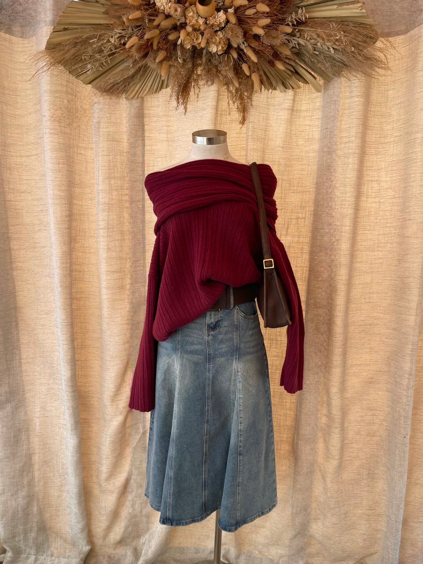 Lovers Lane Sweater-Burgandy