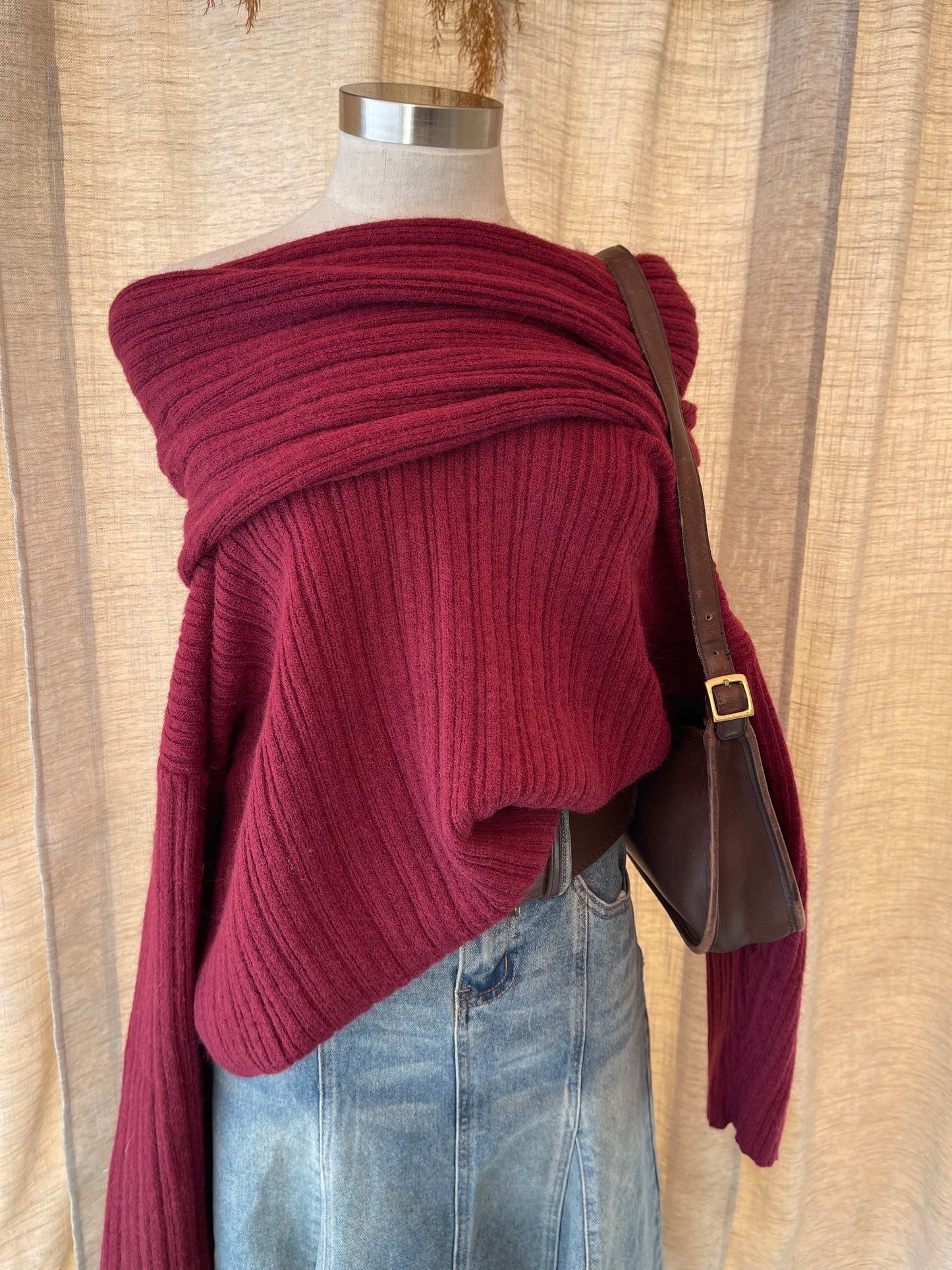Lovers Lane Sweater-Burgandy