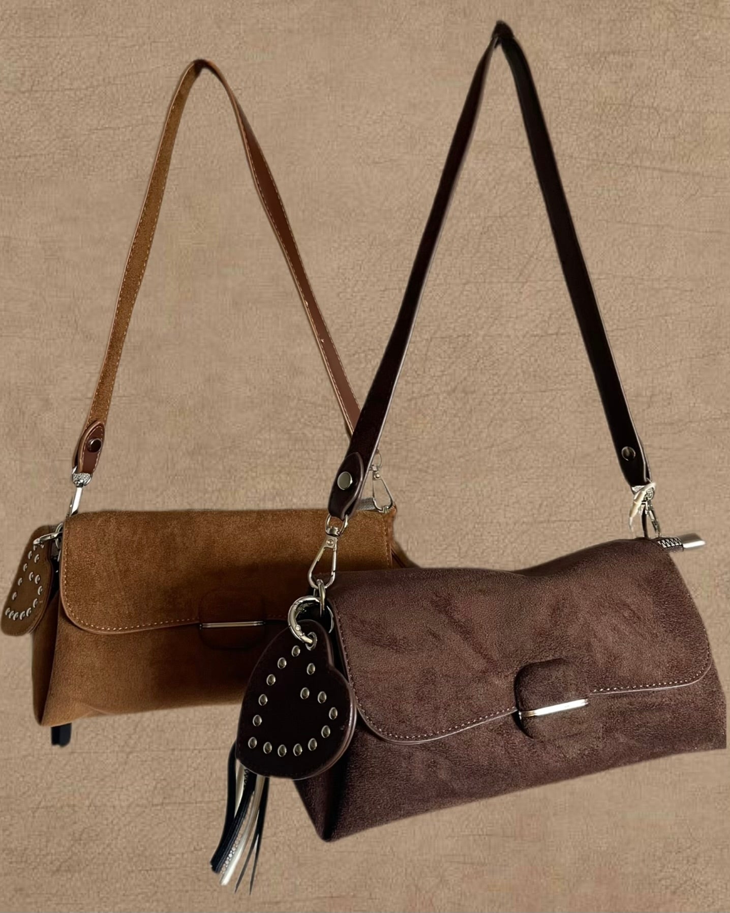 In The Details Suede Shoulder Bag