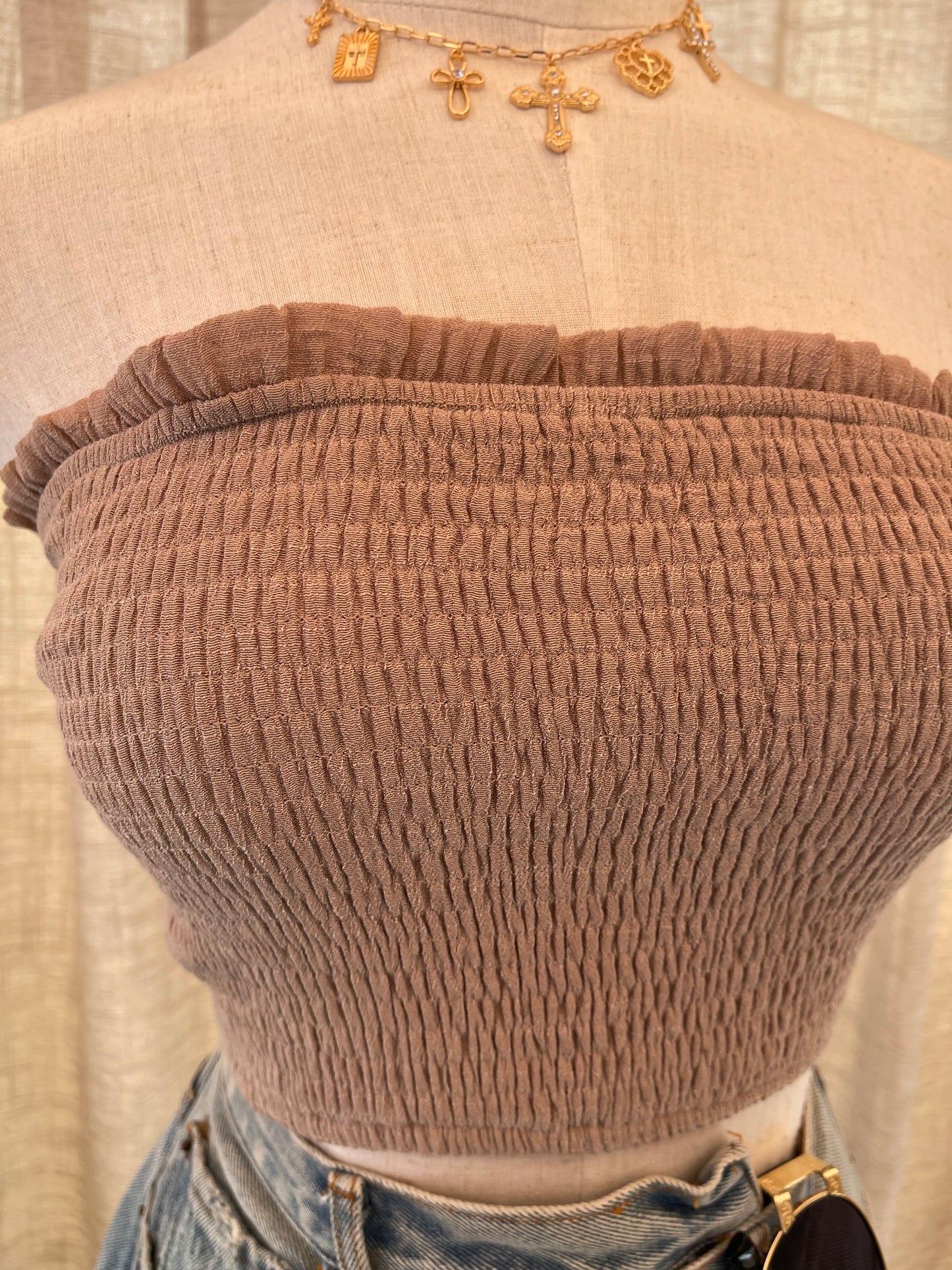 YAYA Top - Taupe- LAST S!!