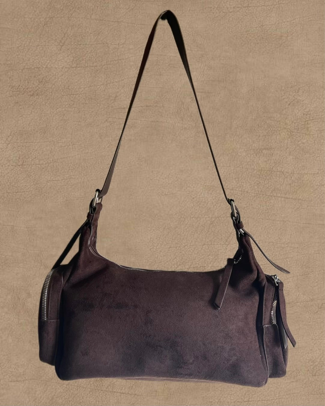 Places To Be Suede Bag