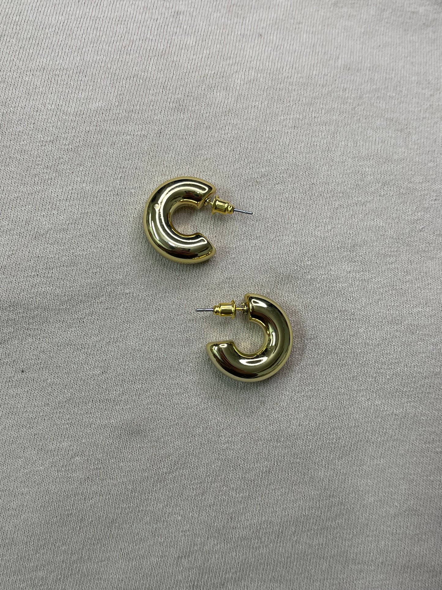 Small Chunky Hoop Earrings