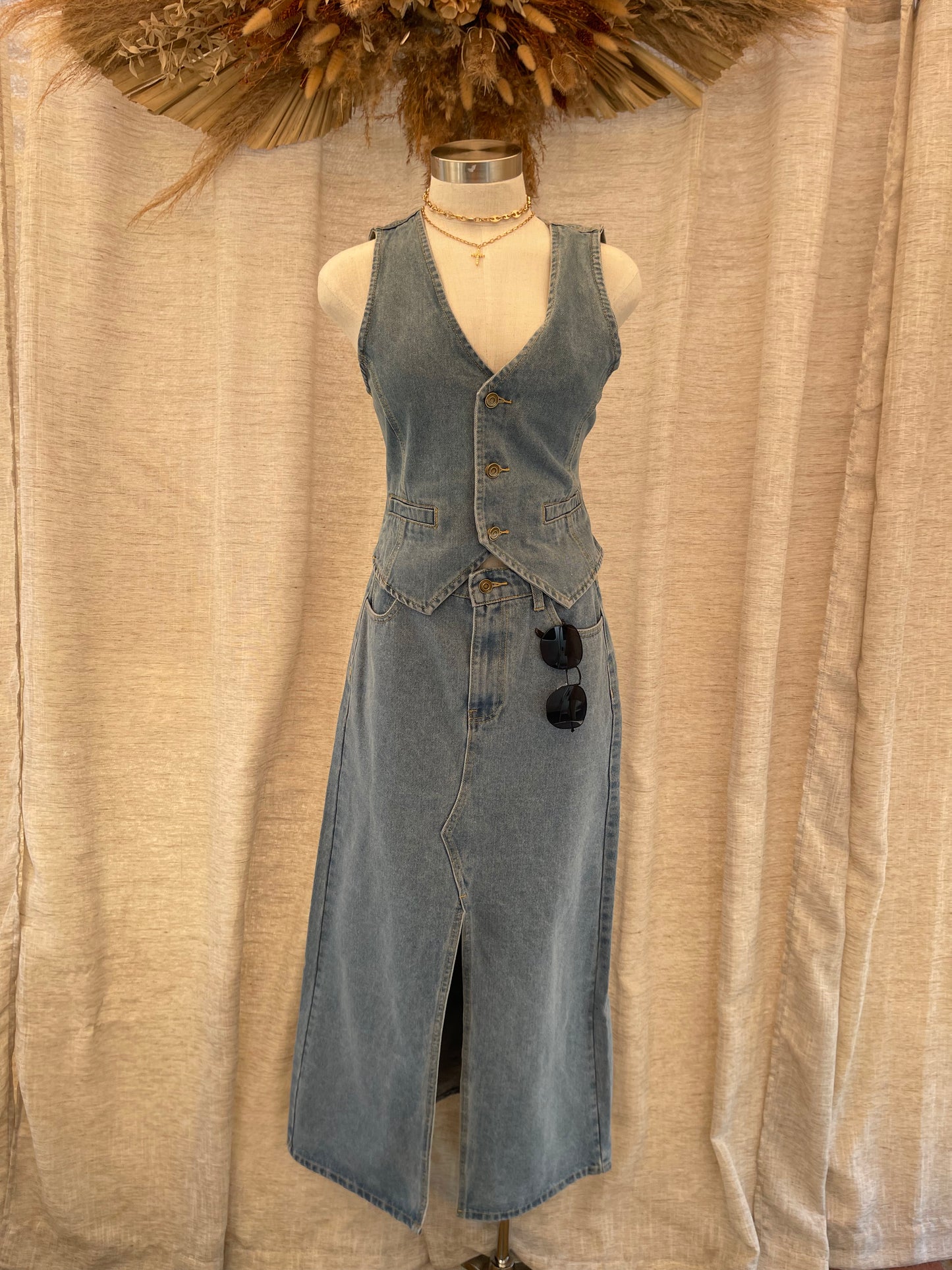 All About The Hype Denim Skirt