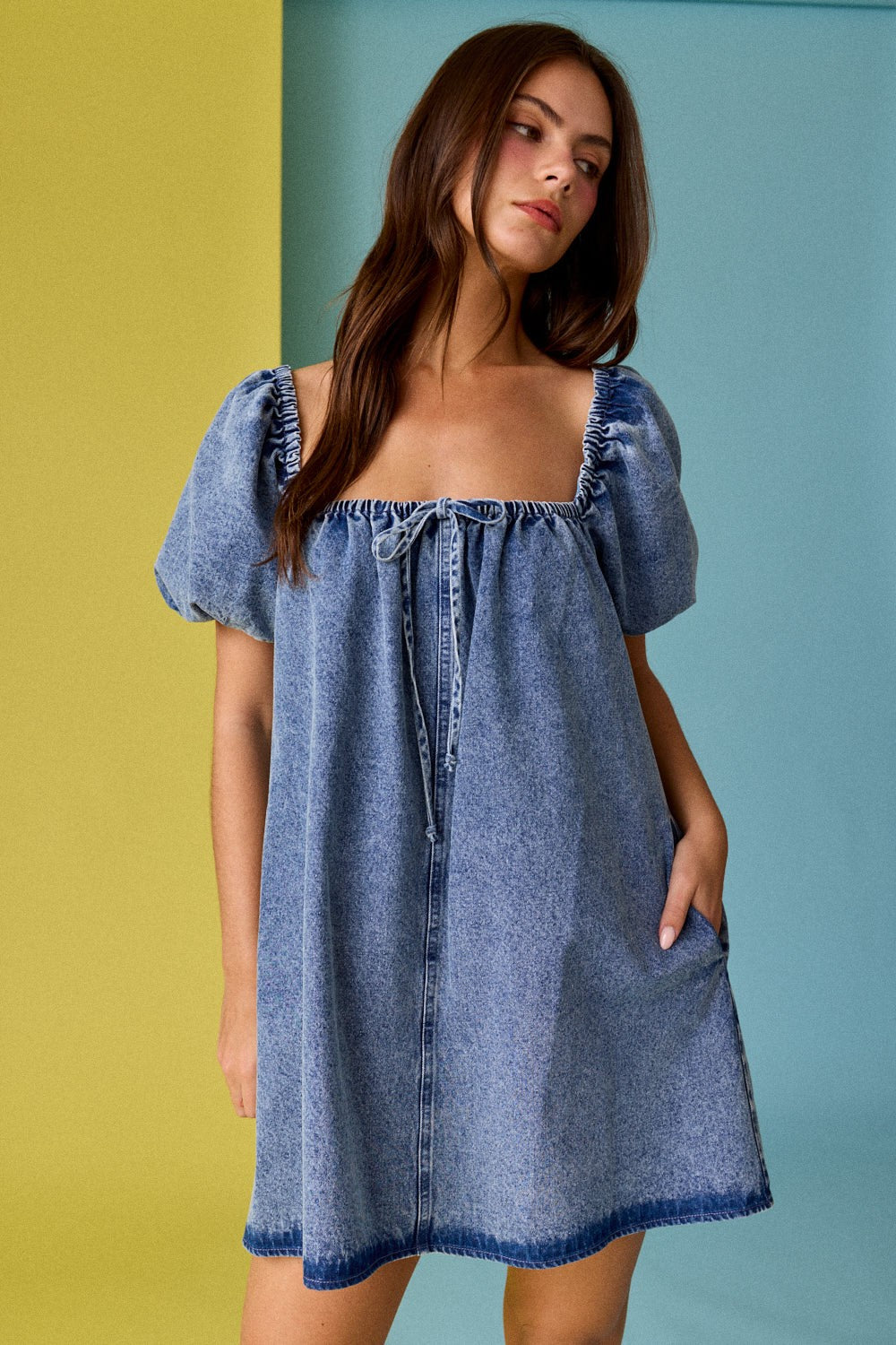 Sweet Charming Denim Dress