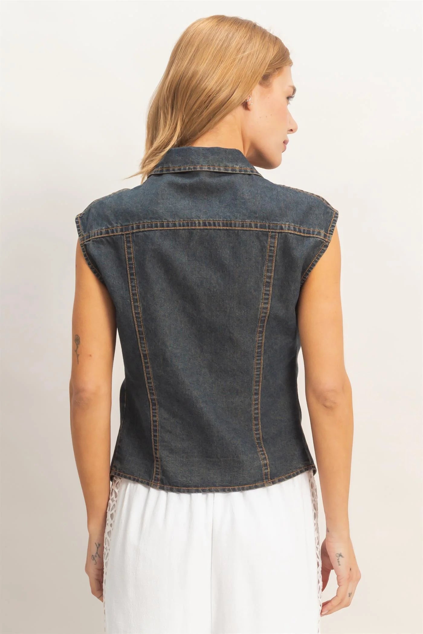 All Buttoned Up Denim Top