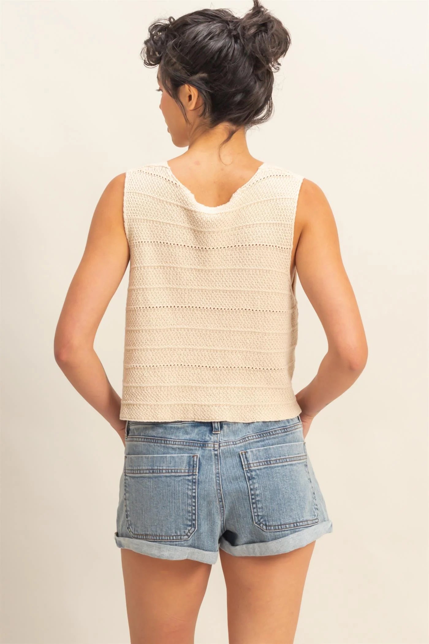 Spring Lover Crotchet Top - Ivory