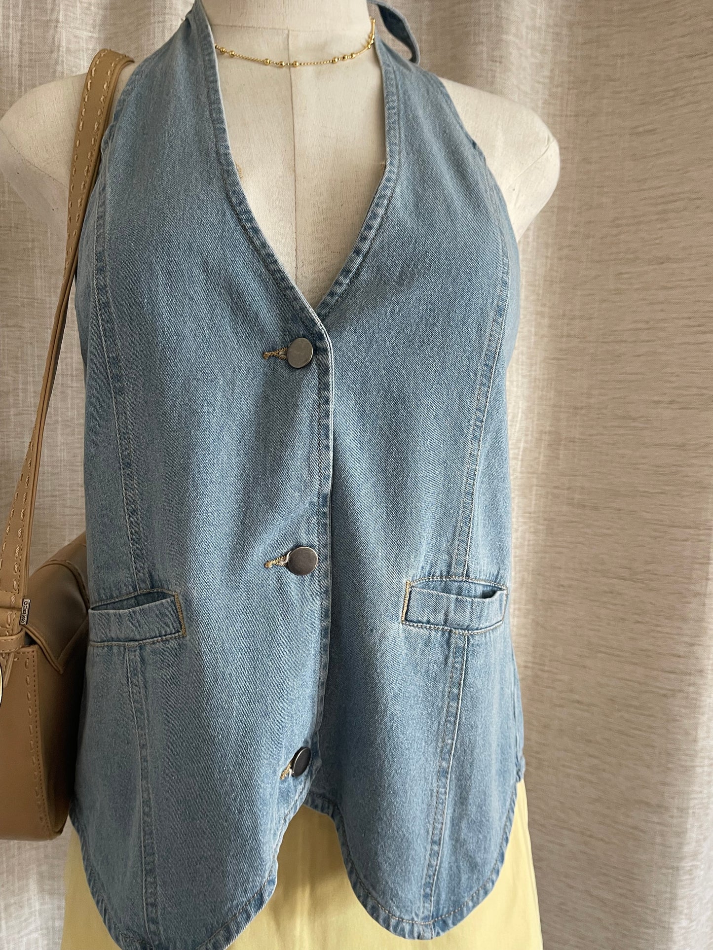 Back For Attention Denim Top
