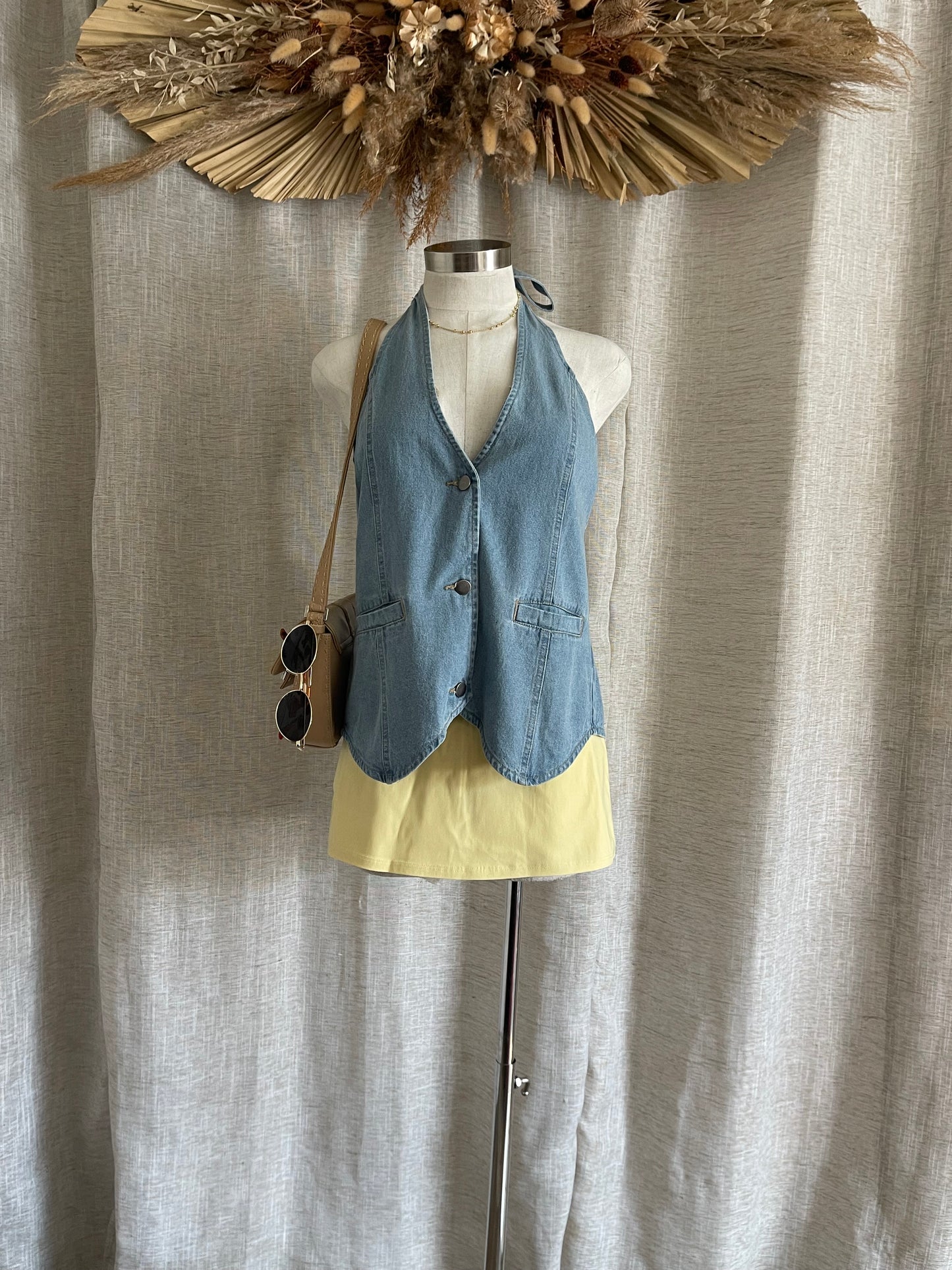 Back For Attention Denim Top