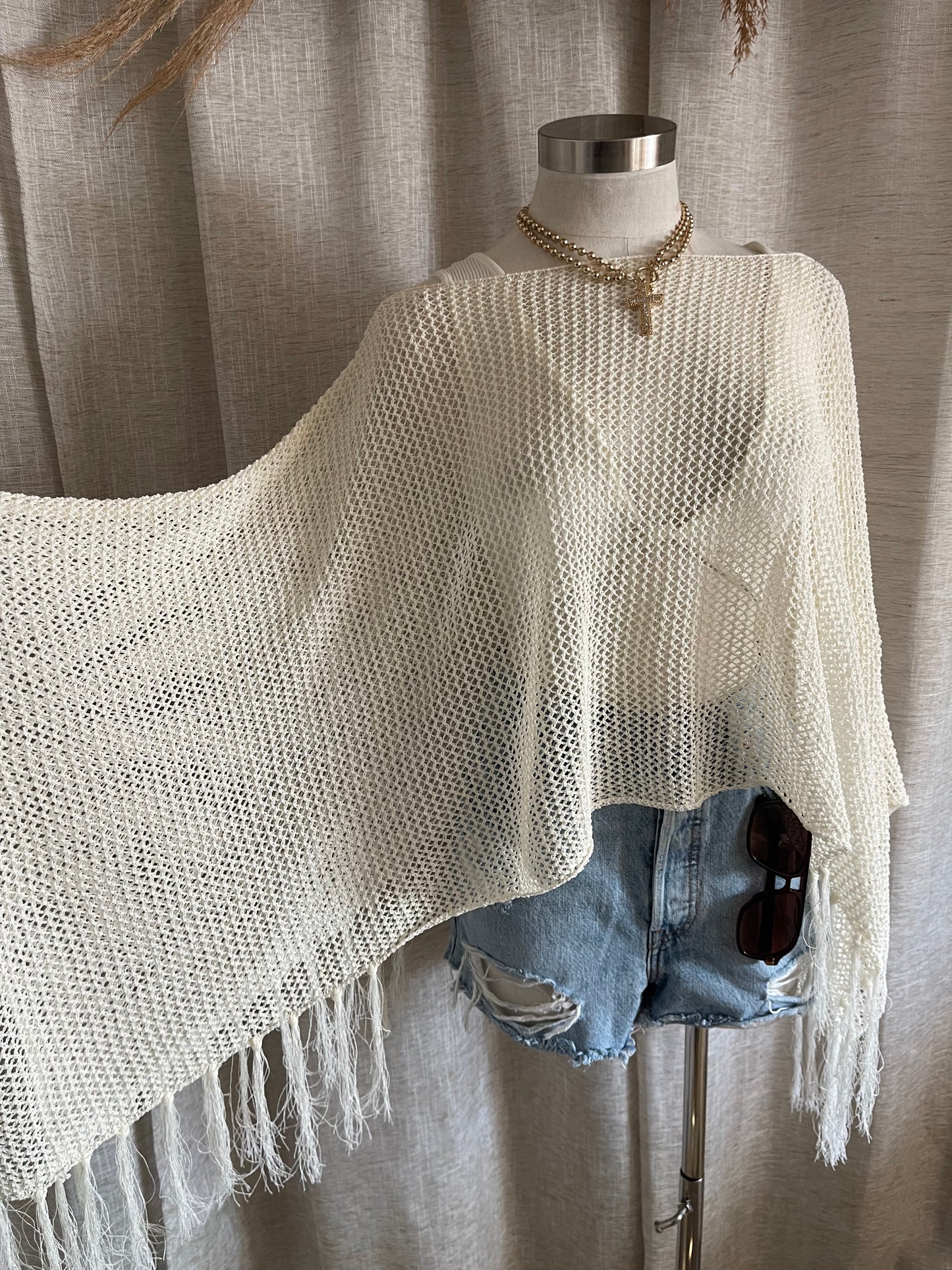 Wanderlust Fringe Hem Poncho