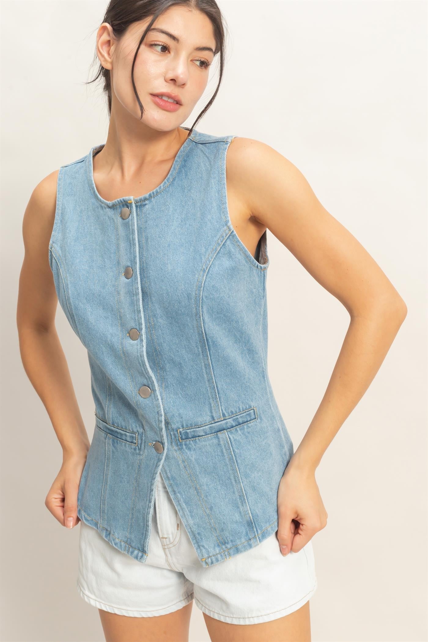 Blue Crush Denim Vest