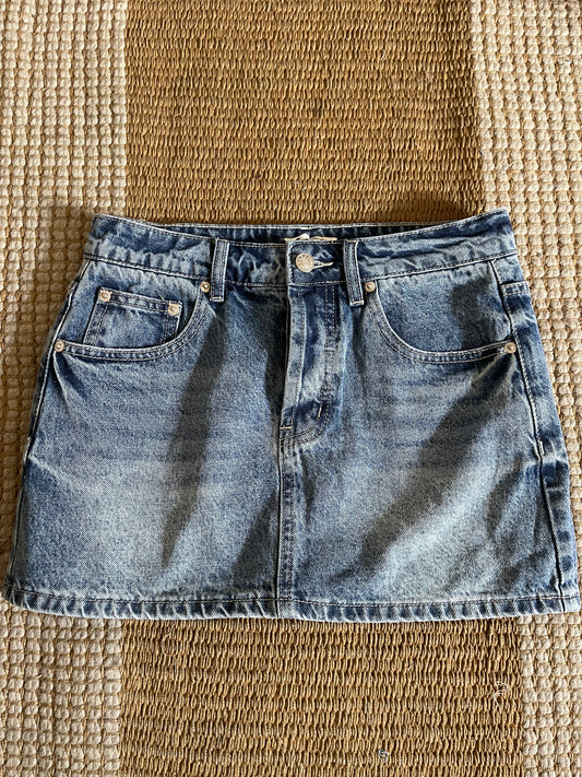Blue Jean Denim Skirt