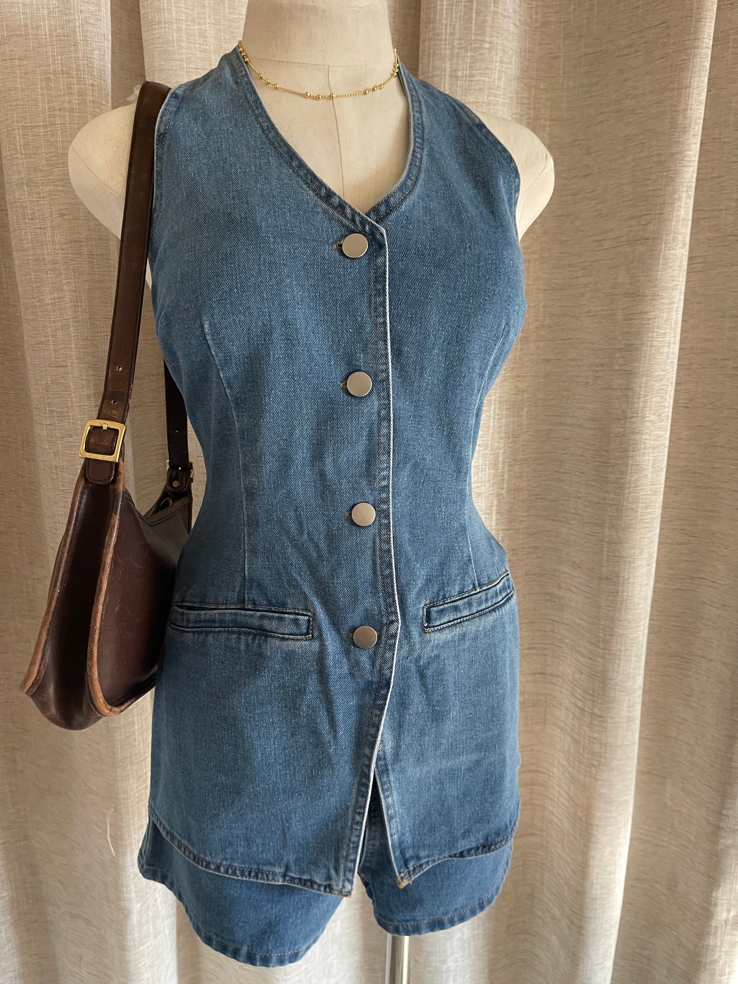 Hot Take Denim Romper