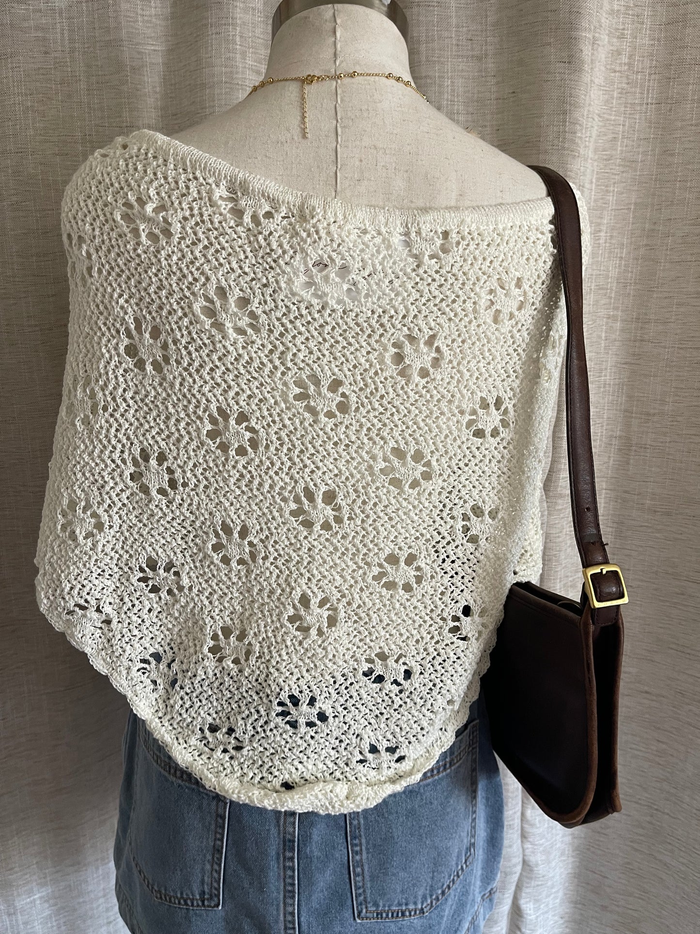 Sun-Kissed Knit Poncho