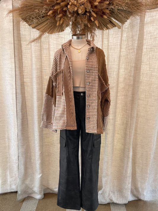 Layer Up Patchwork Shacket