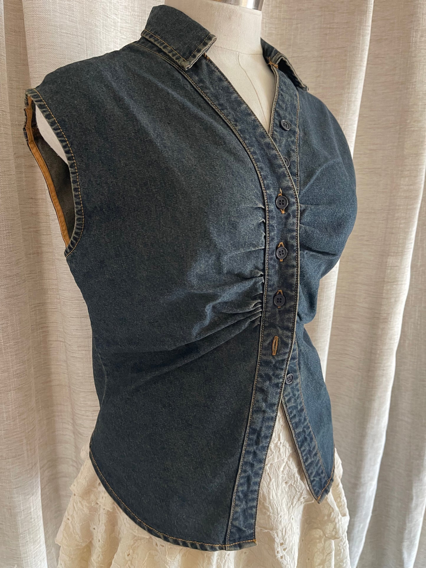 All Buttoned Up Denim Top