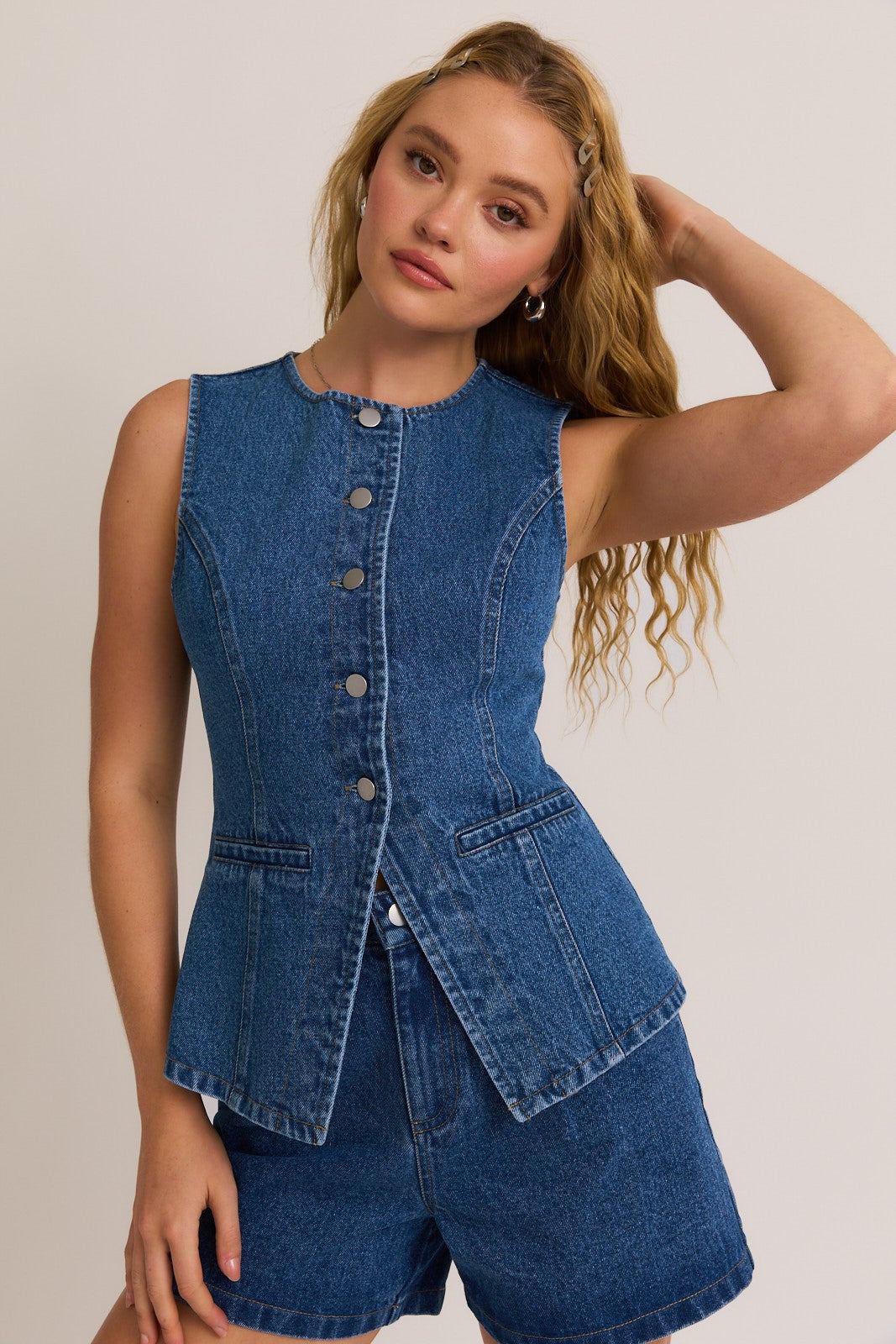 Desert Eagle Denim Vest Top