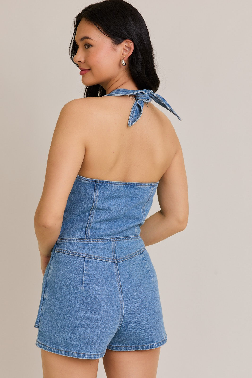 Hot Take Denim Romper
