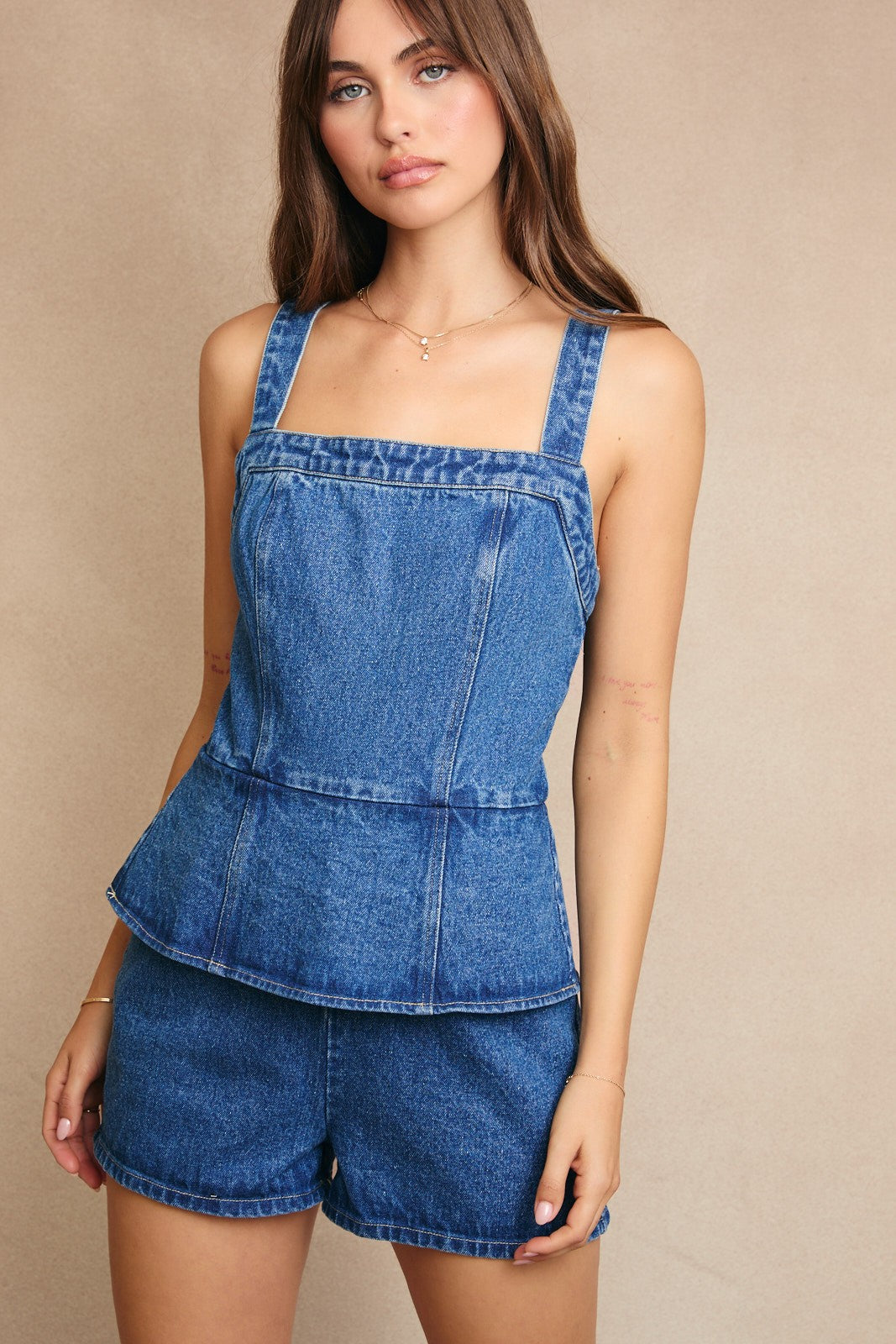 Penelope Denim Romper