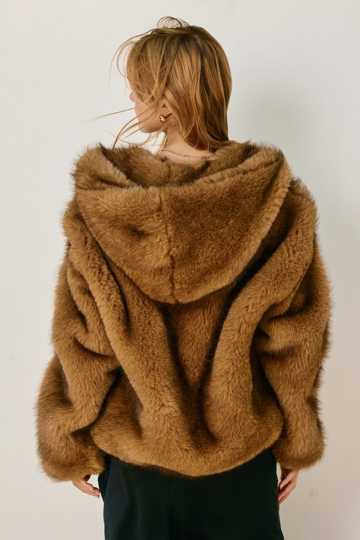 Snow Angel Hooded Fur Jacket