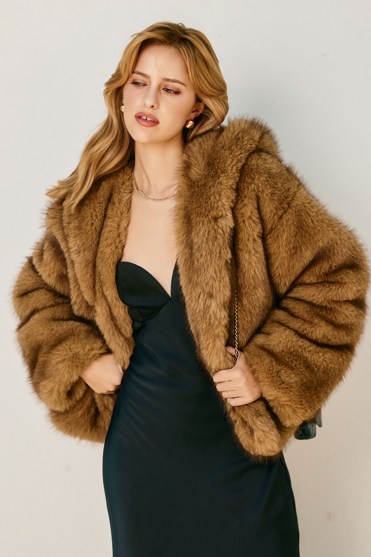 Snow Angel Hooded Fur Jacket