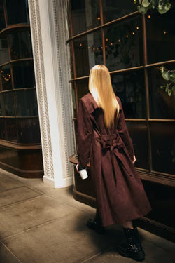 City Nights Suede Trench Coat