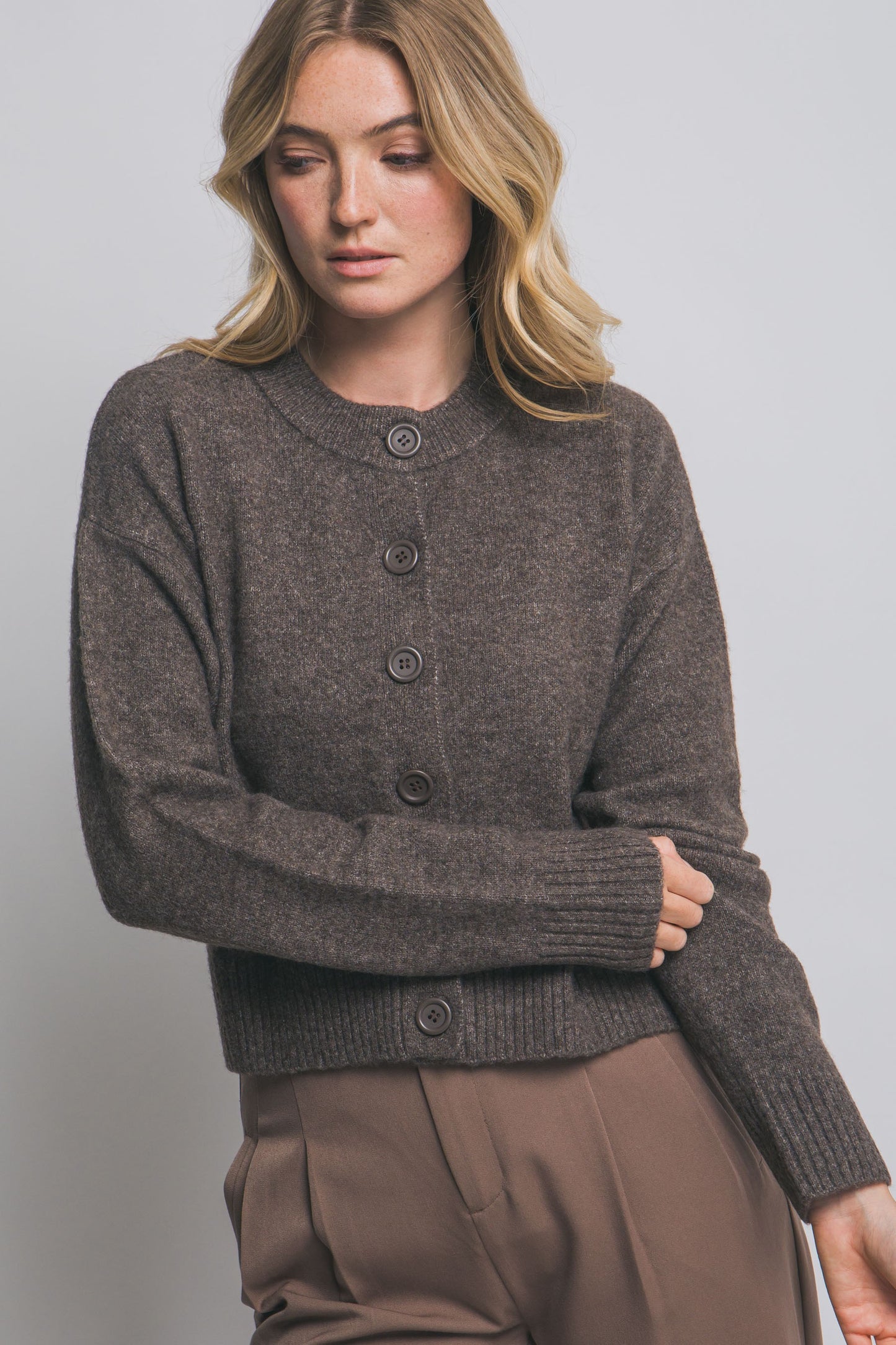 Toasted Chestnut Cardigan - LAST L!!