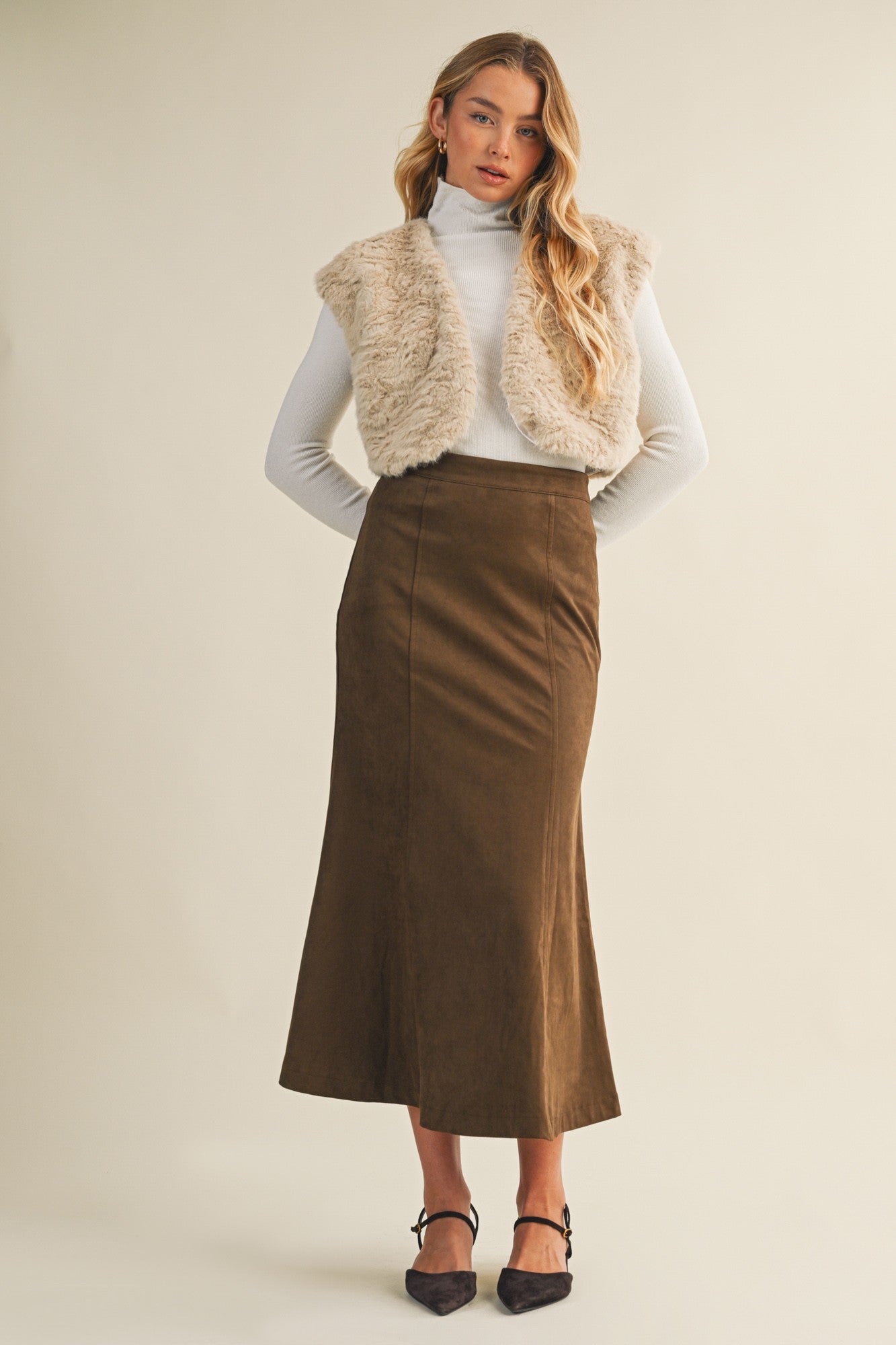 Hazel Lane Suede Skirt- LAST S!