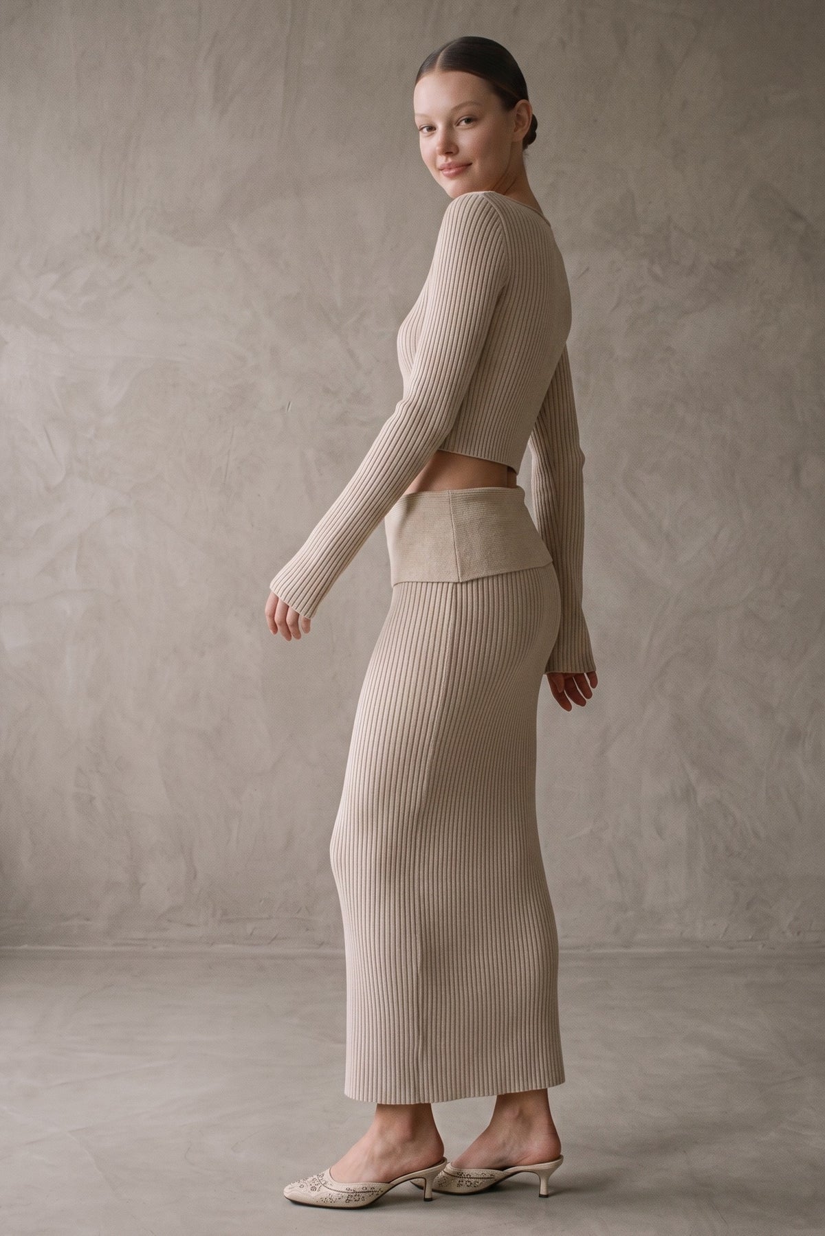 Truffle Knit Set - Oatmeal