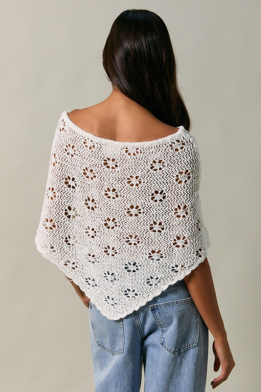 Sun-Kissed Knit Poncho