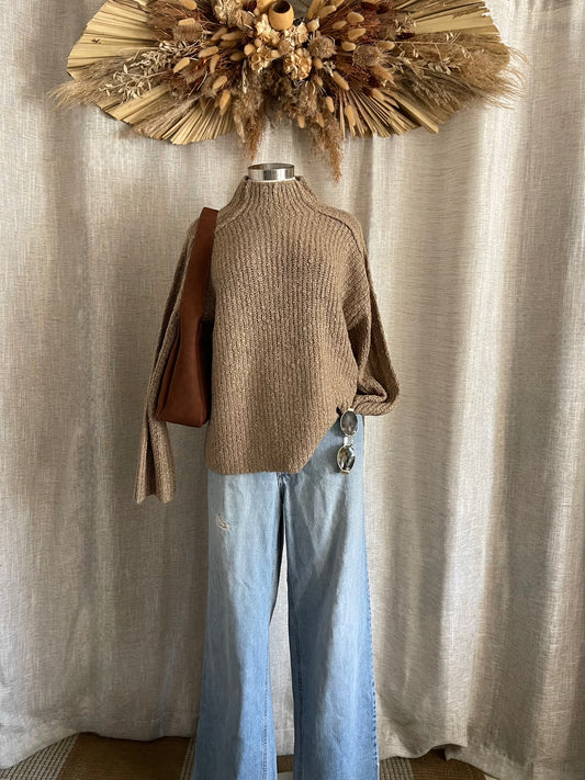 Warm Feeling Sweater- Brown