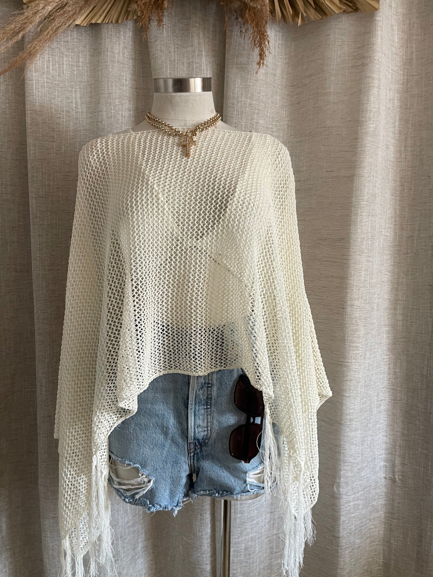 Wanderlust Fringe Hem Poncho
