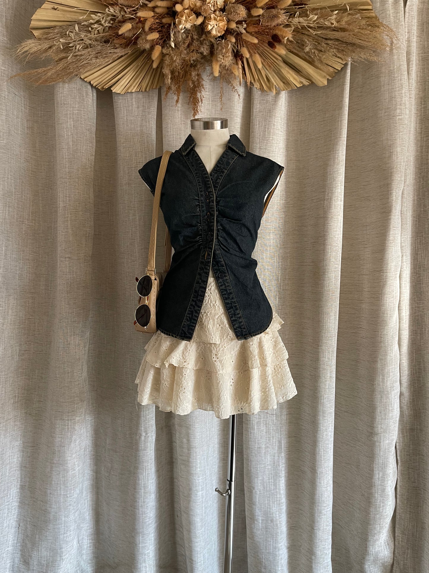 All Buttoned Up Denim Top
