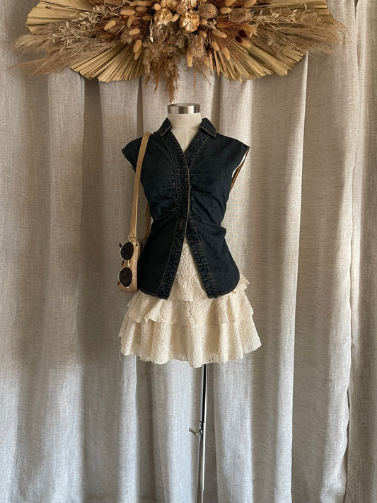 All Buttoned Up Denim Top