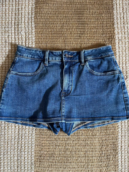 Can't Tame Her Denim Skort