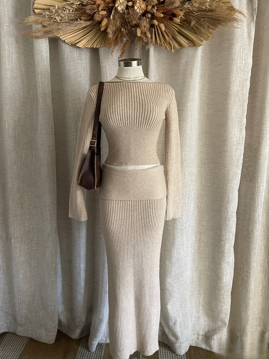Truffle Knit Set - Oatmeal