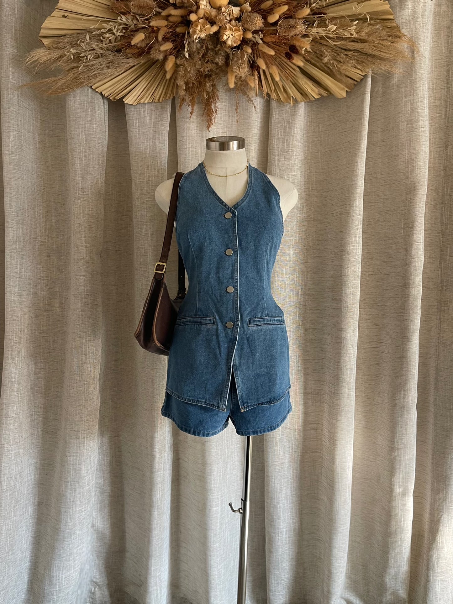 Hot Take Denim Romper