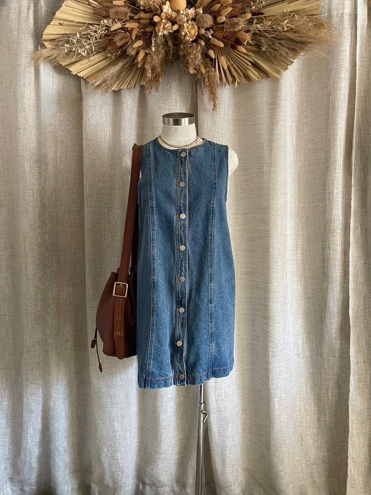 At The Rodeo Denim Dress - LAST M!