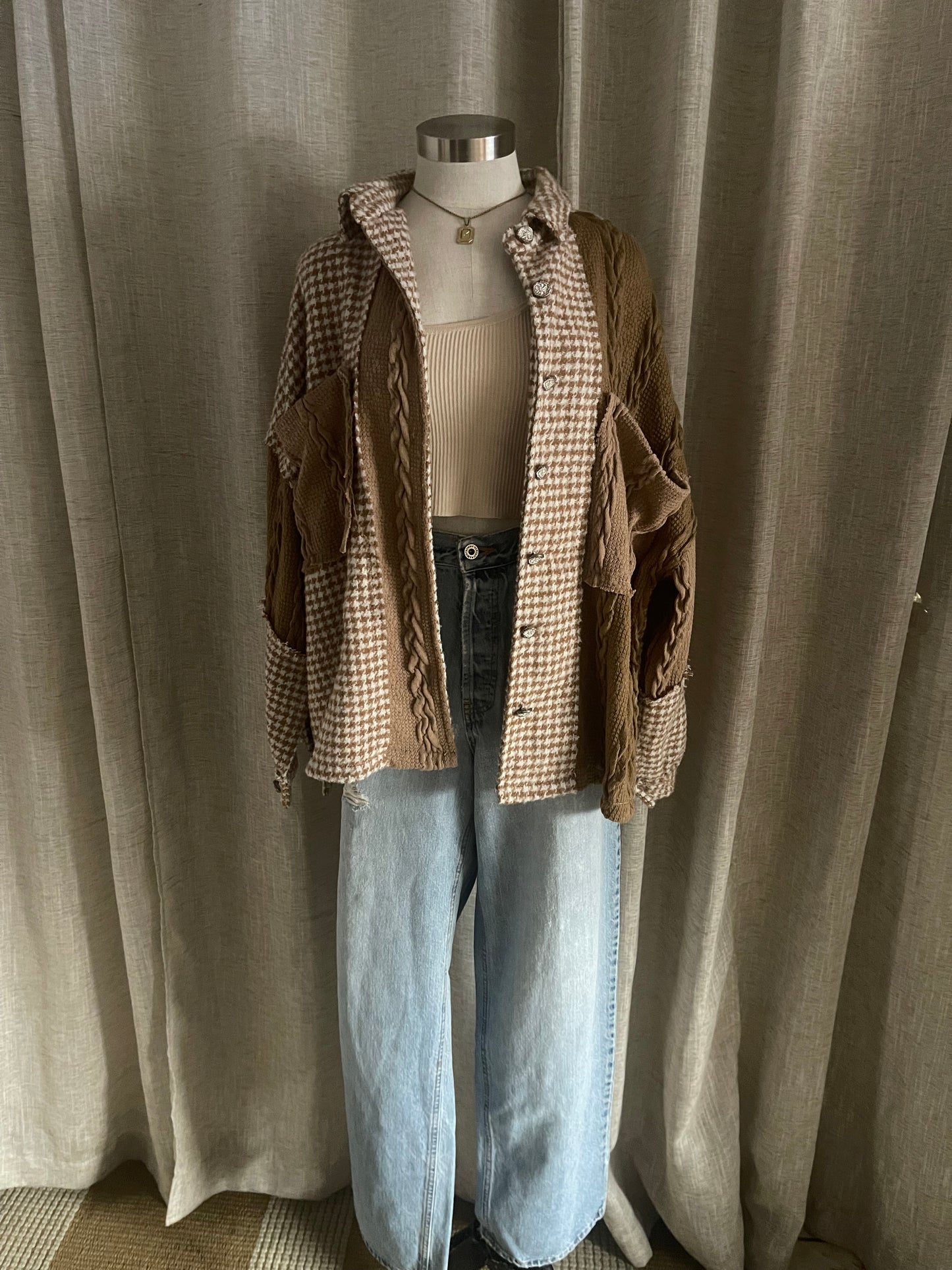 Layer Up Patchwork Shacket