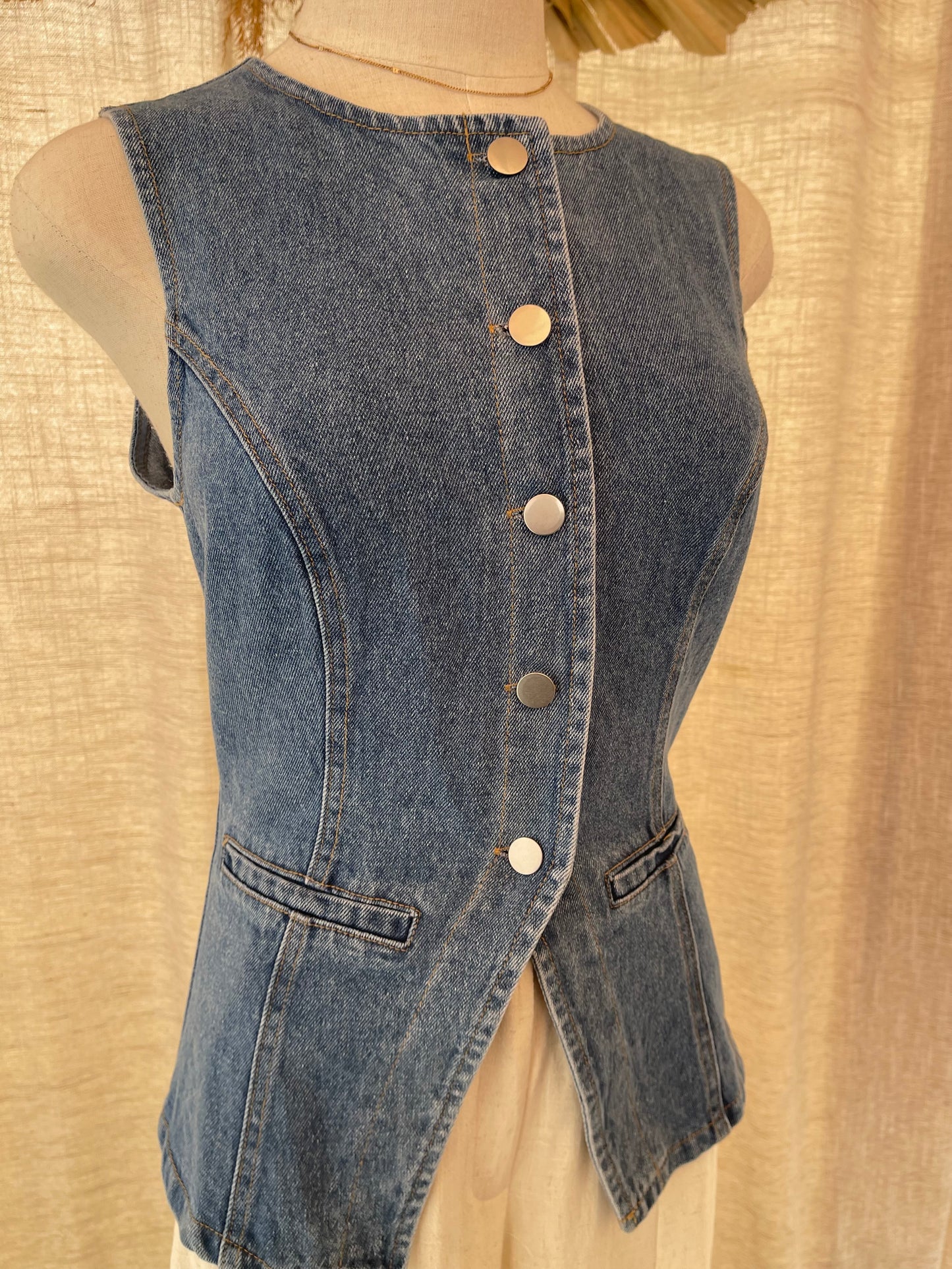 Desert Eagle Denim Vest Top